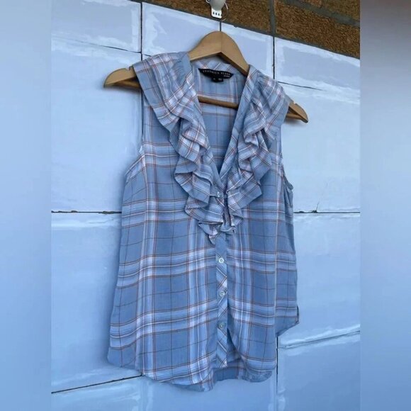 Veronica Beard Leina Shirt in Vapor Multi XS - Picture 4 of 15